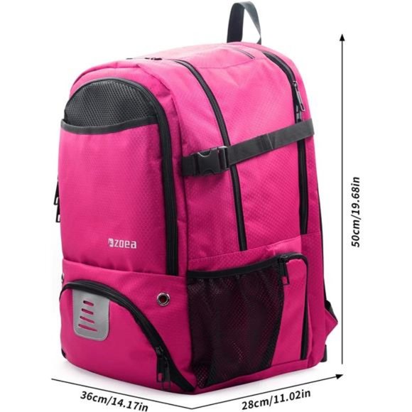 Large Basketball Bag - Backpack Includes Shoe & Ball & Laptop Compartment - Picture 4 of 8